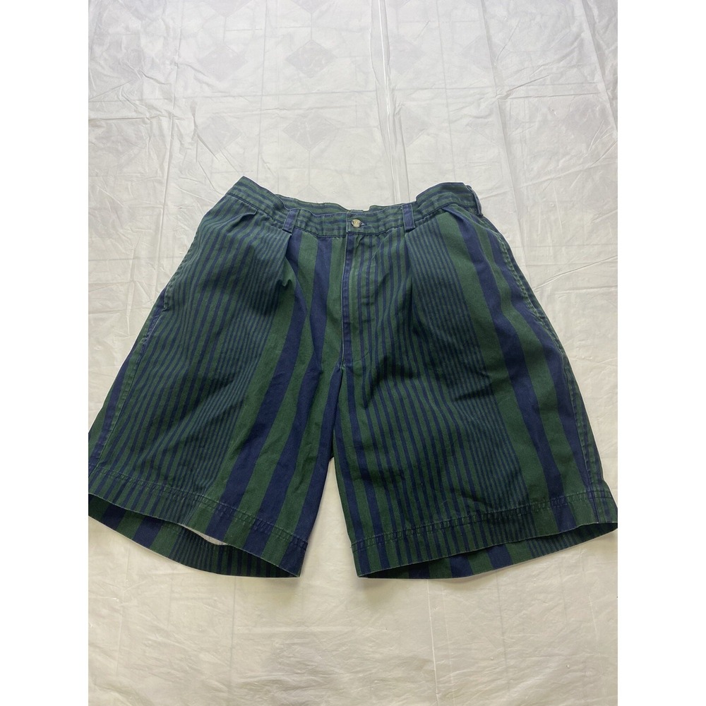 Flying Scotsman Mens Shorts Size 34 Color Blocking Stripped Cotton